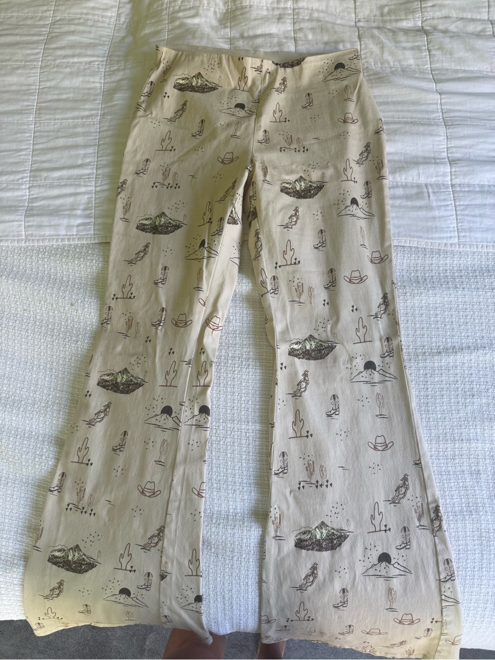 Cowboy / western printed flares